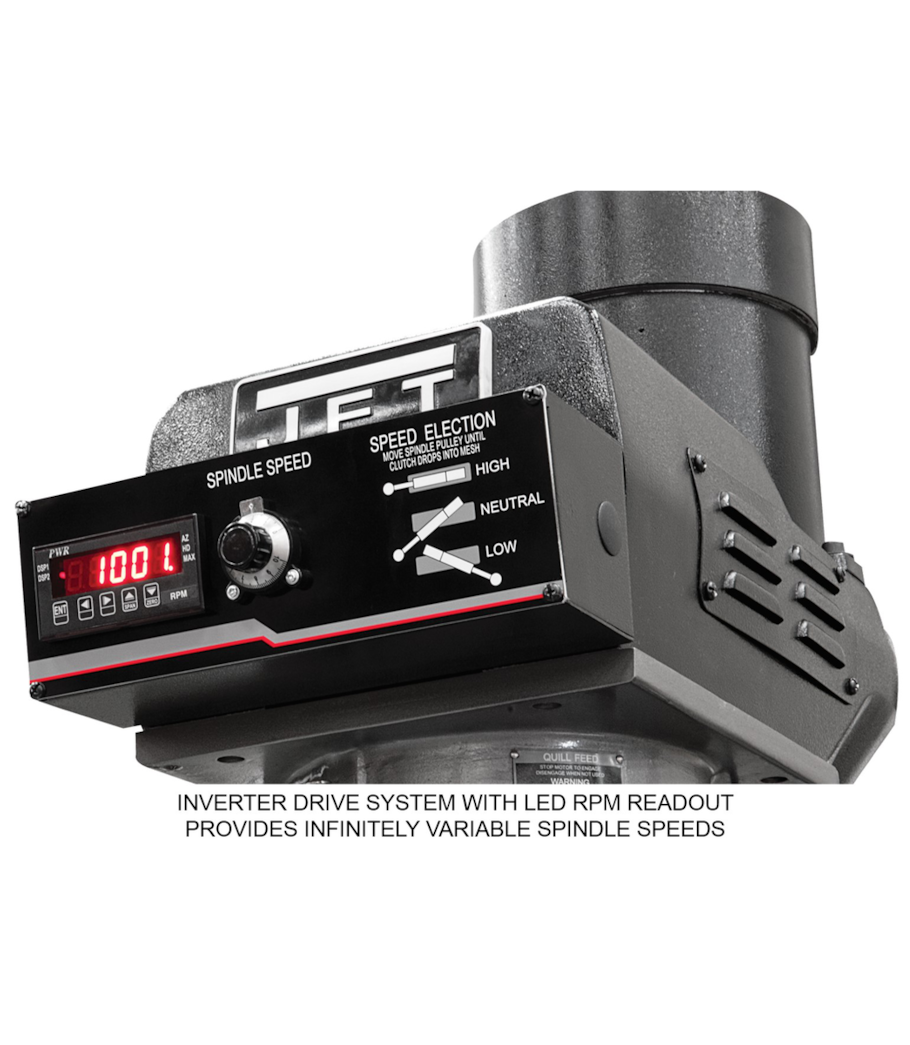 JET Elite EVS-949 Mill with 2-Axis ACU-RITE 303 DRO and Servo X-Axis Powerfeed - 894399