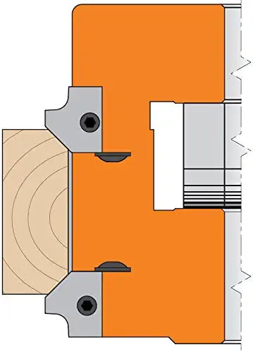 CMT 695.005.B2 Pair of Bottom Knives for 2-Piece Adjustable Rounding & Chamfering Set, 5/64-Inch Radius, 45 Degree Chamfer