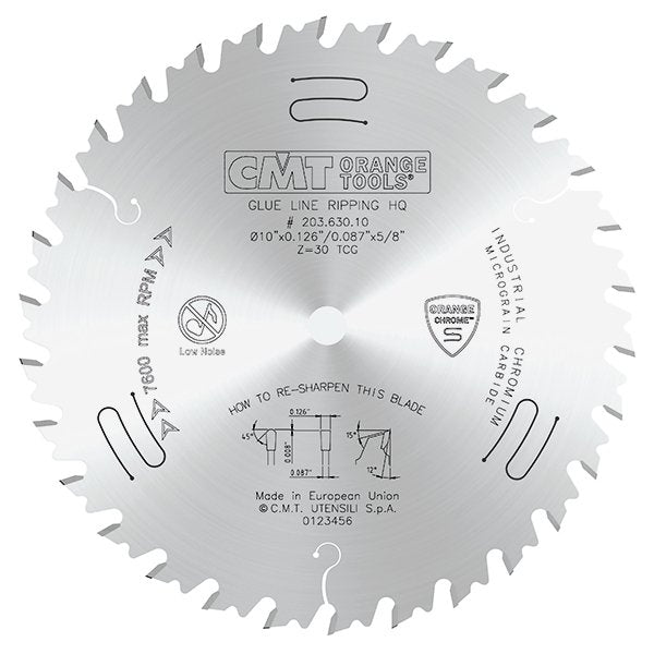 CMT 203.630.10 203.6 Heavy Duty Glue Line Ripping Blade, 10"