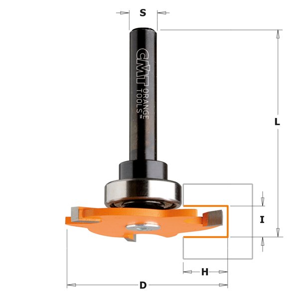 CMT 823.340.11B Slot Cutter with Arbor & Bearing 1/2-Inch Shank