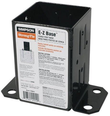 Simpson Strong Tie FPBB44 E-Z Base 4x4 Post Base with Black Finish