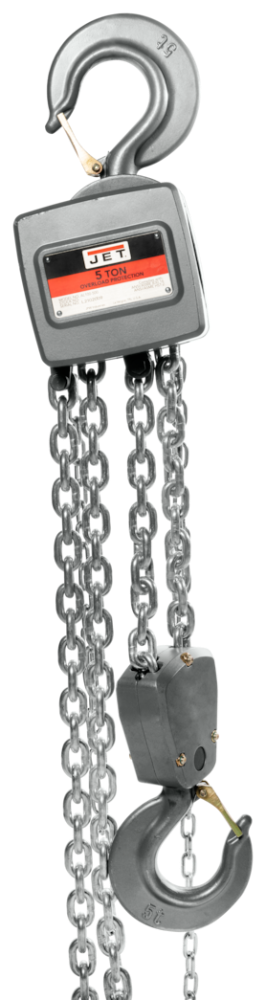 JET 5-Ton Aluminum Hand Chain Hoist with 20ft of Lift | AL100-500-20