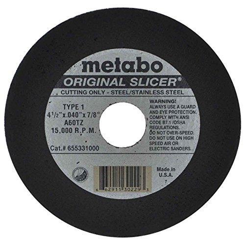 Metabo Original Slicer Cut Off Wheel (655331000) 4 1/2" X .040" X 7/8", Type 1, A60TZ Pack of 100