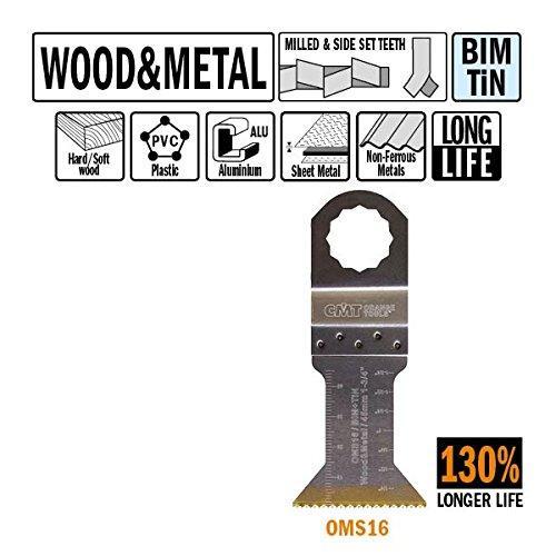 CMT OMS16-X1 1-3/4" EXTRA-LONG LIFE PLUNGE AND FLUSH-CUT FOR WOOD AND METAL