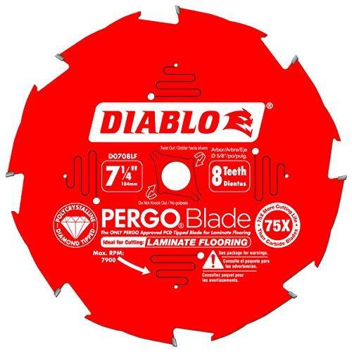 Diablo D0708LF Diablo 7-1/4-inch 8T Diamond Tipped PERGO Circular Saw Blade