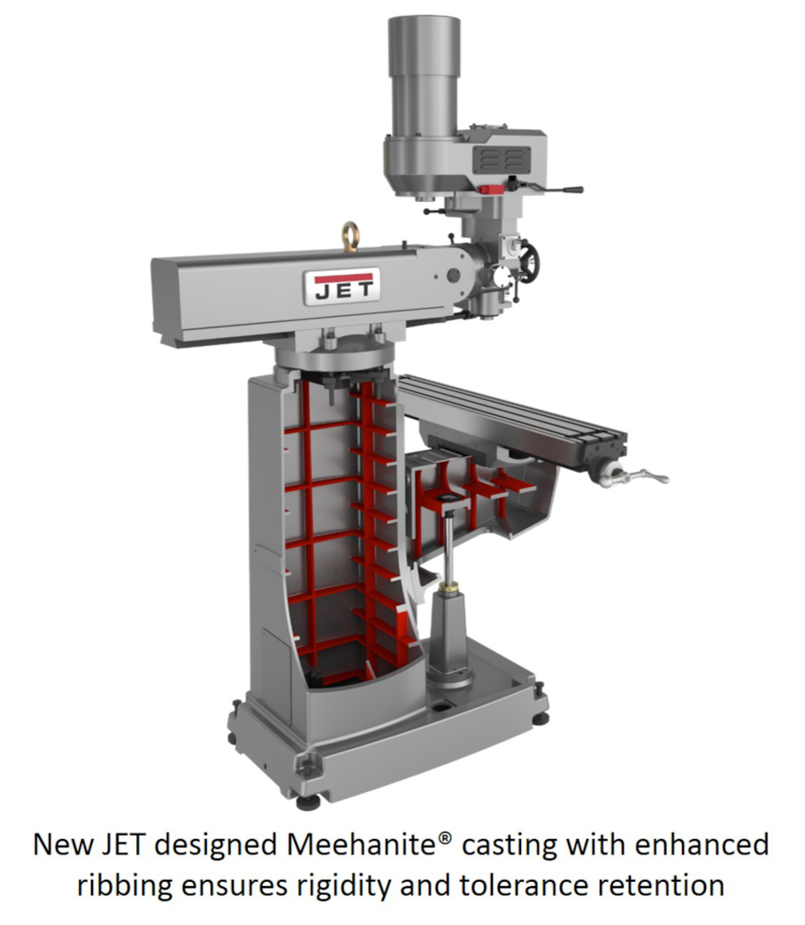 JET JTM-949EVS Mill With X, Y and Z-Axis Powerfeeds - 690504