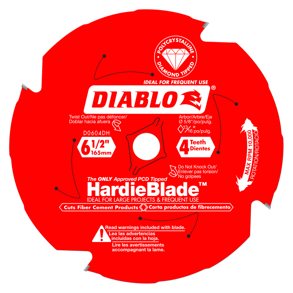 Diablo D0604DH 6-1/2 in. x 4 Tooth (PCD) Fiber Cement HardieBlade