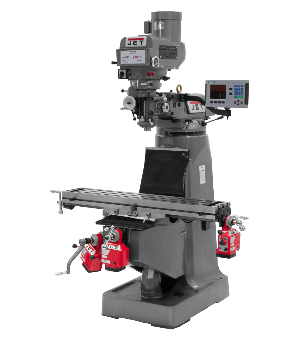 690099, JET JTM-4VS Mill With ACU-RITE 203 DRO With X, Y and Z-Axis Powerfeeds  Installed in Metalworking, Milling, Vertical Mills