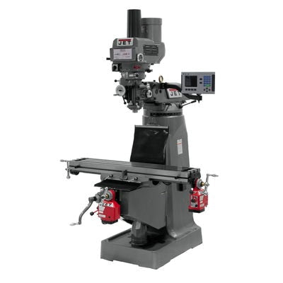 690139, JET JTM-4VS Mill With 3-Axis ACU-RITE 203 DRO (Quill) With X and Y-Axis Powerfeeds and Power Draw Bar in Metalworking, Milling, Vertical Mills