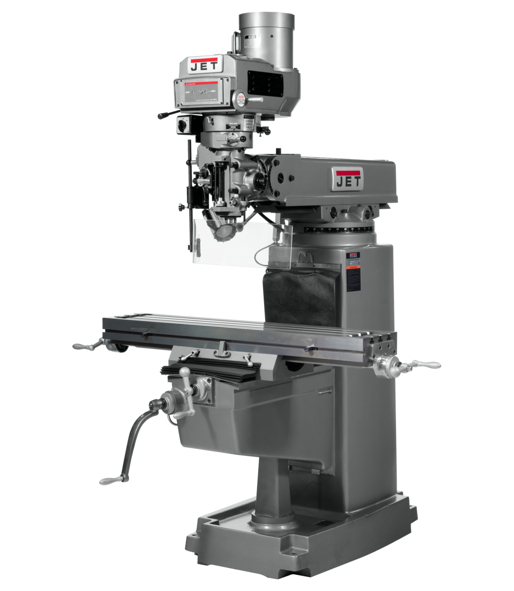 690158, JTM-1050 Mill with 3-axis ACU-RITE 203 DRO and X Powerfeed Installed, Jet, Metalworking, Milling, Vertical Mills