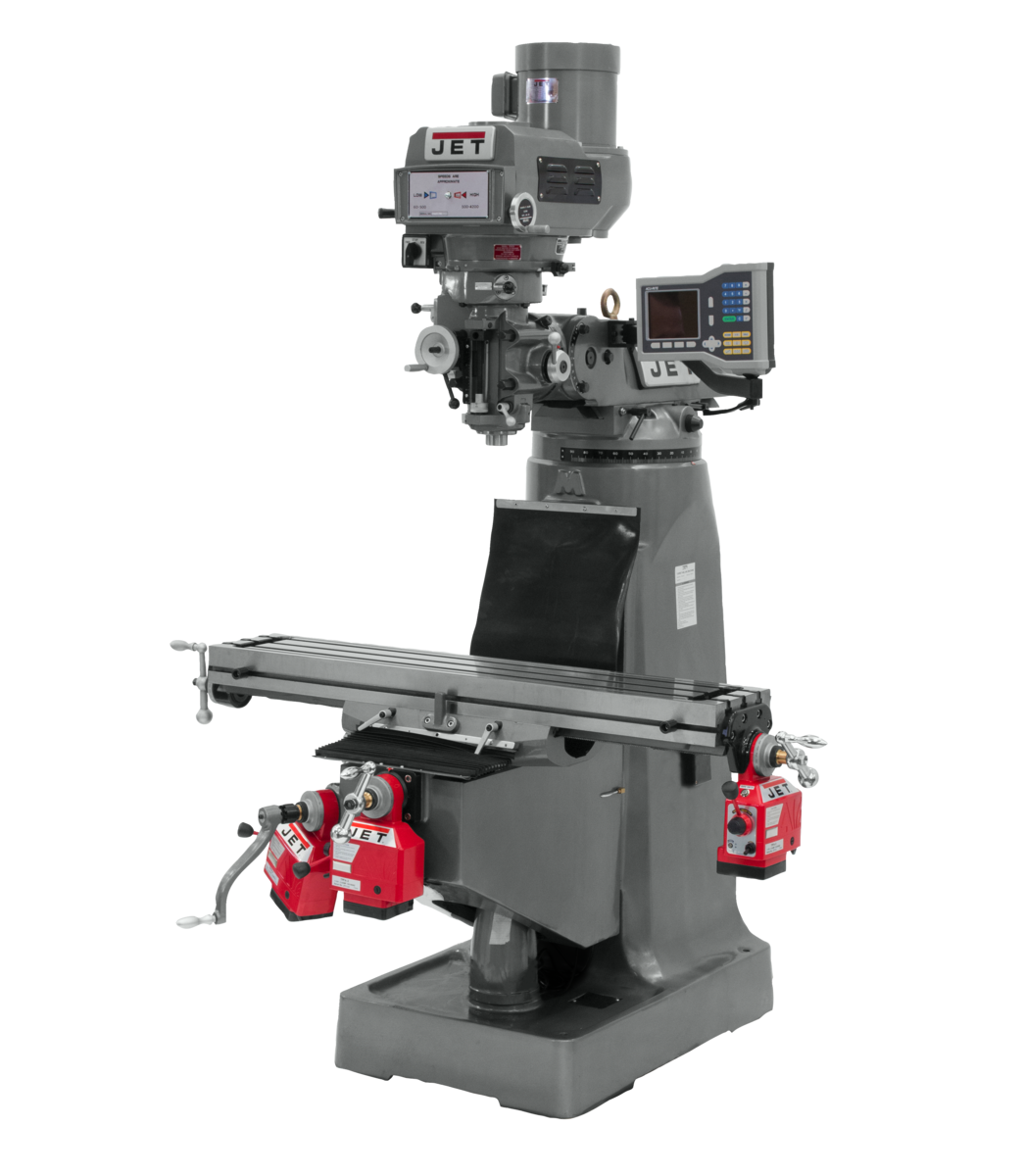 690418, JET JTM-4VS Mill With 3-Axis ACU-RITE VUE DRO (Knee) With X, Y and Z-Axis Powerfeeds in Metalworking, Milling, Vertical Mills