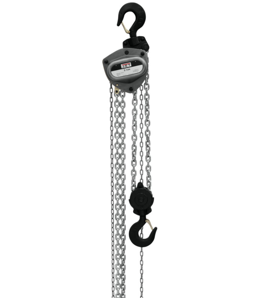JET 5-Ton Hand Chain Hoist with 30' Lift & Overload Protection | L-100-500WO-30