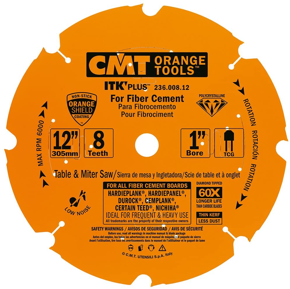 CMT, 236.008.12 12" Saw Blade for Fiber Cement Product