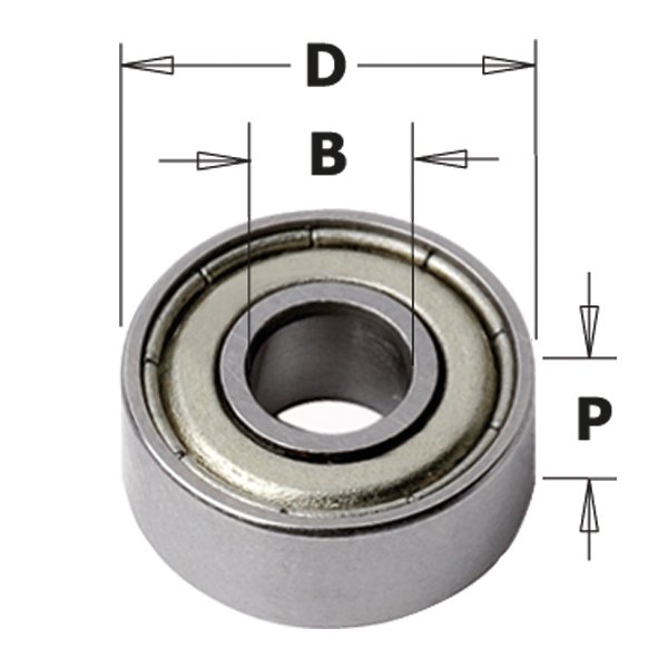CMT 791.062.00 Undersized Bearing 3/8 inch X 3/16 inch (After Use The 791.002.00)