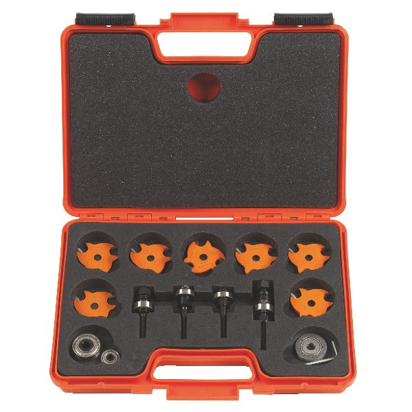 CMT 823.001.11 Slot Cutter Set in Carrying Case, 8mm bore, Carbide-Tipped