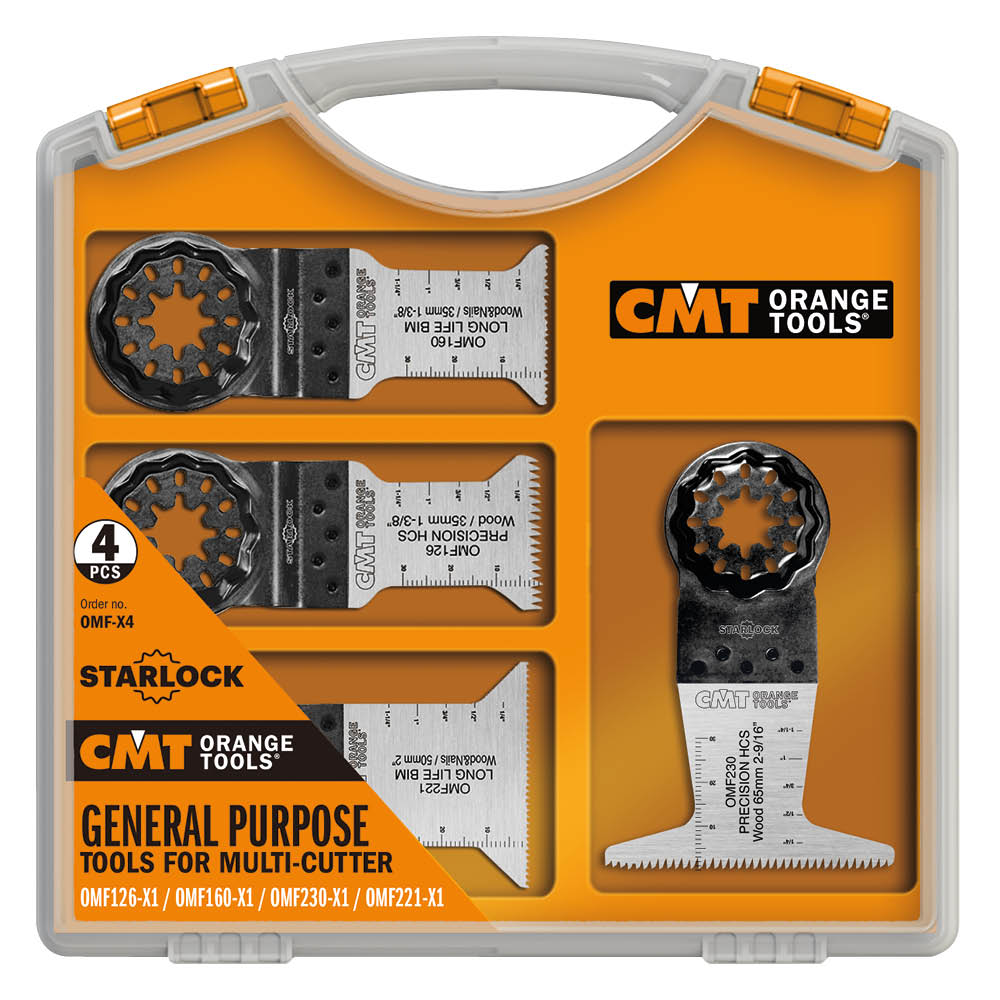 CMT OMF-X4 4 piece Multipurpose Set for Oscillating Multi-Tools