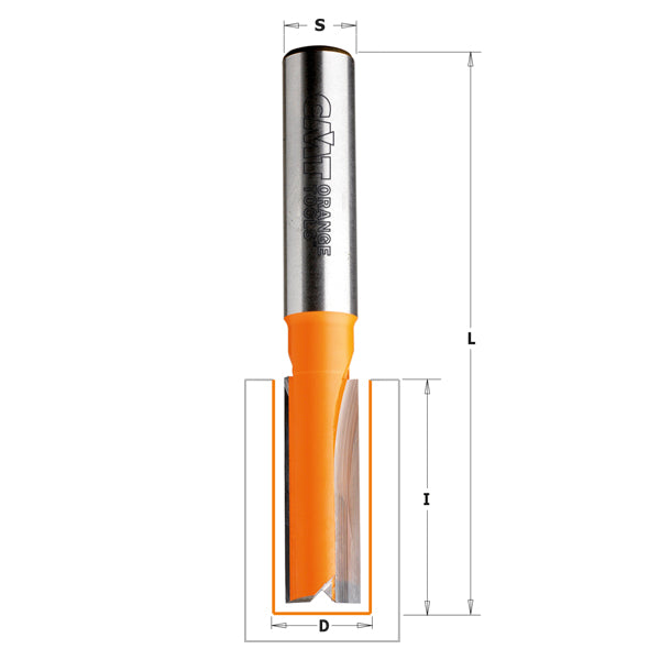 CMT 812.064.11 Solid Carbide Straight Bit 1/4-Inch Shank 1/4-Inch Diameter Orange