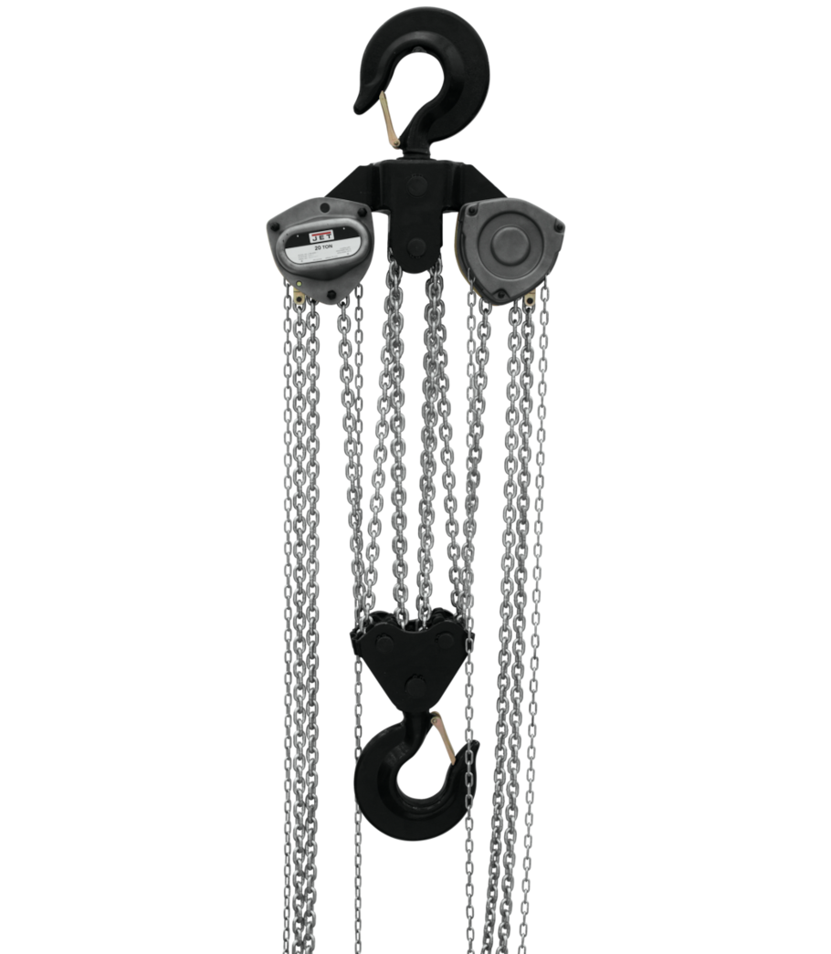 JET 15-Ton Hand Chain Hoist with 15' Lift & Overload Protection | L-100-1500WO-15