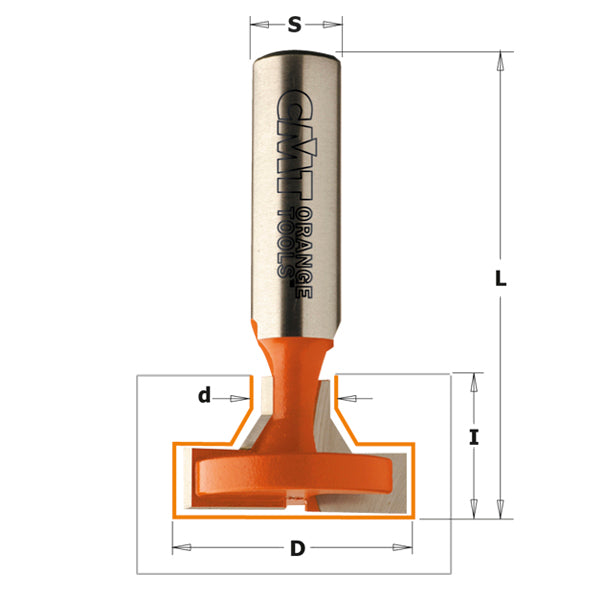 CMT 850.602.11 T-Slot Bit with 1-3/8-Inch Diameter with 1/2-Inch Shank