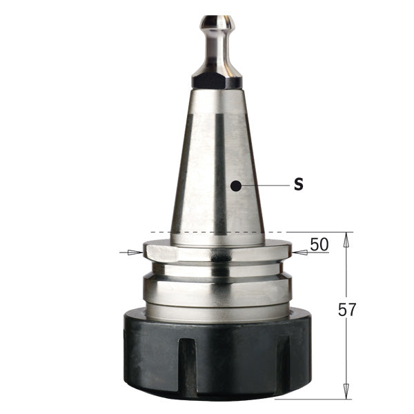 CMT 183.201.01 Chuck with "ER40" Precision Collet ISO30 Shank Right-Hand rotation