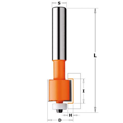 CMT 880.513.11 Solid Surface Inlay Bit W/Bearing 7/8-Inch Diameter 1/2-Inch Shank