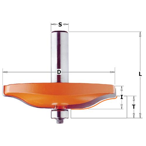 CMT 890.503.11 Horizontal Raised Panel Bit, 1/2-Shank, 3-1/4-Inch Diameter, Carbide-Tipped