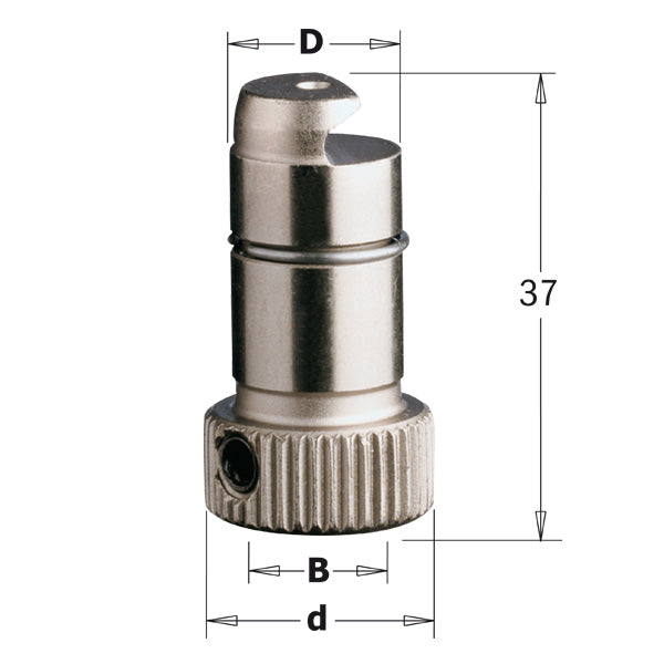 CMT 360.001.01 Drill Adaptor for Biesse 10mm (25/64-Inch) Shank 20mm (25/32-Inch) Diameter Right-Hand Rotation