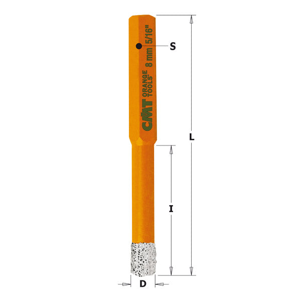 CMT 552-005 Diamond Dry Hole Saw 13/64"