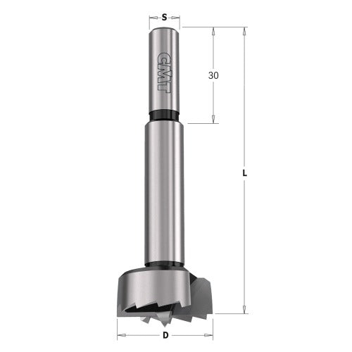 CMT 537.064.31 Forstner Bit, 1/4-Inch Diameter, 3/8-Inch Shank