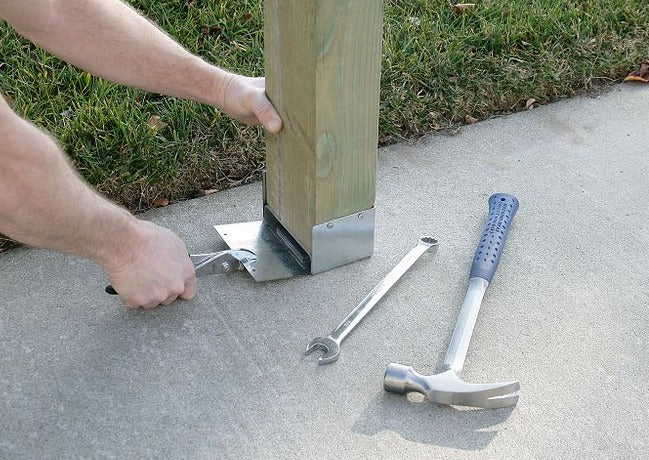 Simpson Strong-Tie ABW46RZ Rough 4x6 Adjustable Post Base with Wind Uplift, Zmax Finish
