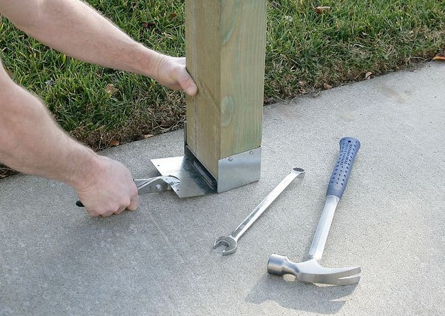 Simpson Strong-Tie ABW46Z 4x6 Adjustable Post Base with Wind Uplift, Zmax Finish
