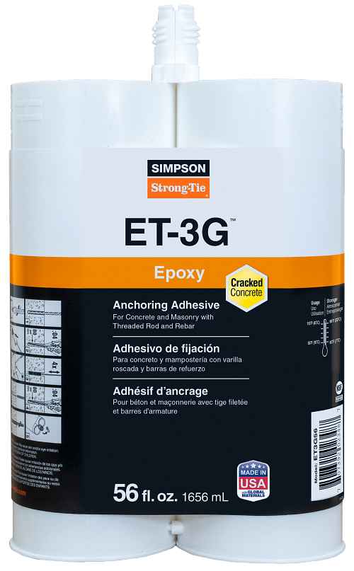 ET3G56 Epoxy Anchoring Adhesives 56 Oz ET-3G side-by-side cartridge