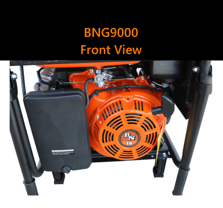 BN Portable Job-Site Generators BNG9000 9000W rated power, Key Electric Start, CARB certified, with GFCI plugs