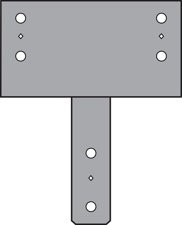 Simpson Strong-Tie CC74ROT 6-3/4x Beam 4x Post Column Cap w/ Rotated Beam Straps