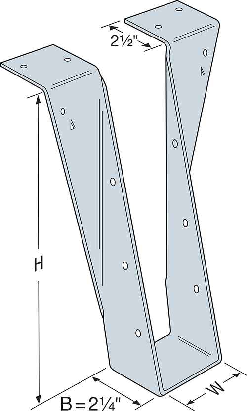 Simpson 2-9/16 x 8 CFS Top-Flange Joist Hanger, High-Capacity, 14 Ga.
