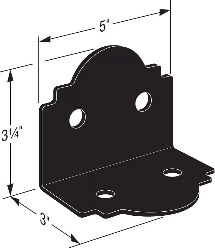 Simpson APA6 Ornamental L Angle - Black Powder Coat