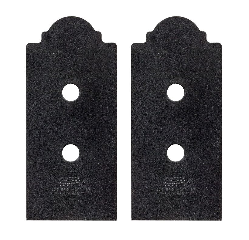 Simpson Strong-Tie APB44DSP 4x4 Decorative Post Base Side Plate - Black Powder Coated
