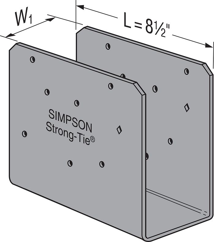 Simpson Strong-Tie ECCOQ End Column Cap Legs Omitted, Quick-Install