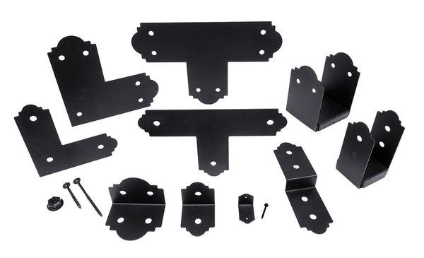 Simpson Strong-Tie APB88DSP 8x8 Decorative Post Base Side Plate - Black Powder Coated (2 per Pack)