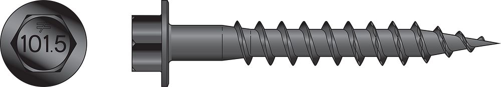 Simpson SD10112DBB #10 x 1-1/2" Outdoor Accents Connector Screw Hex Drive Double Barrier Black