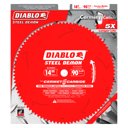 Diablo D1490CF 14 in x 90 Tooth Cermet II Saw Blade for Metals and Stainless Steel
