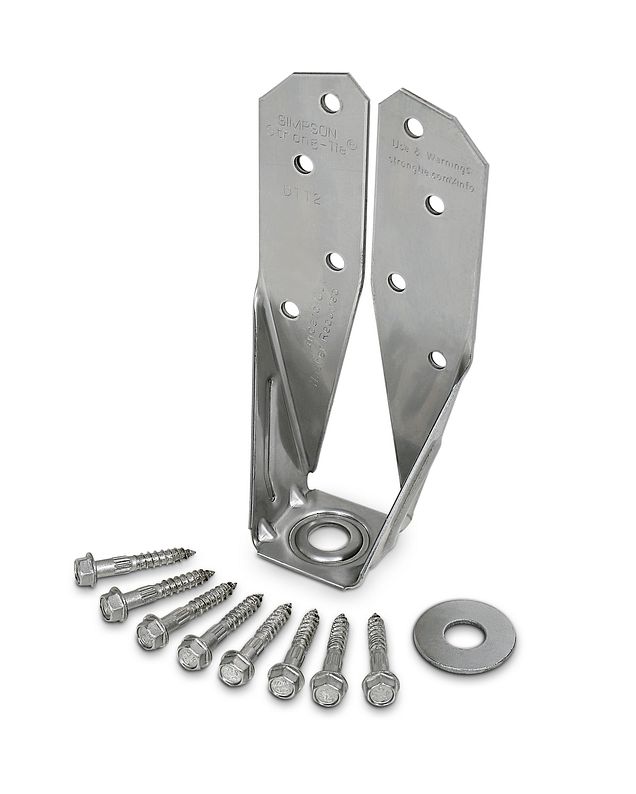 Simpson Strong-Tie DTT2SS Deck Tension Tie W/1.5" SDS Screws - Stainless Steel