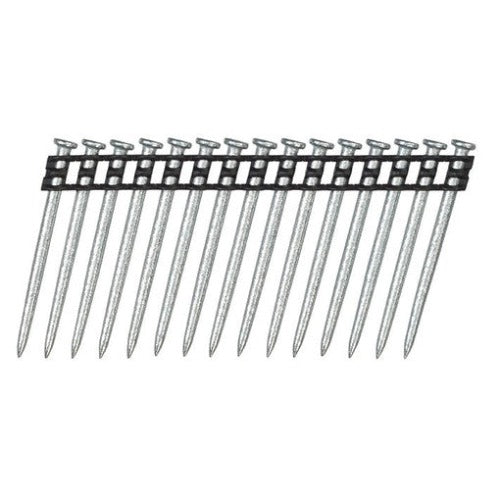 DeWALT DCN890225 Concrete Nails, Pins, 2 1/4 in Length, Steel, Zinc Plated, Full Round, 500 Ct