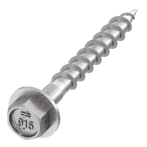 Simpson Strong-Drive SD9112SS # 9 x 1-1/2" Exterior Wood Screws, Hex Head, 316 Stainless, SD CONNECTOR SS Screw