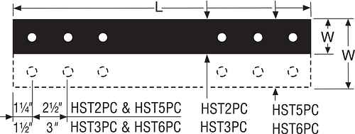 Simpson Strong-Tie HST2PC Heavy Strap Tie - Black Powder Coated