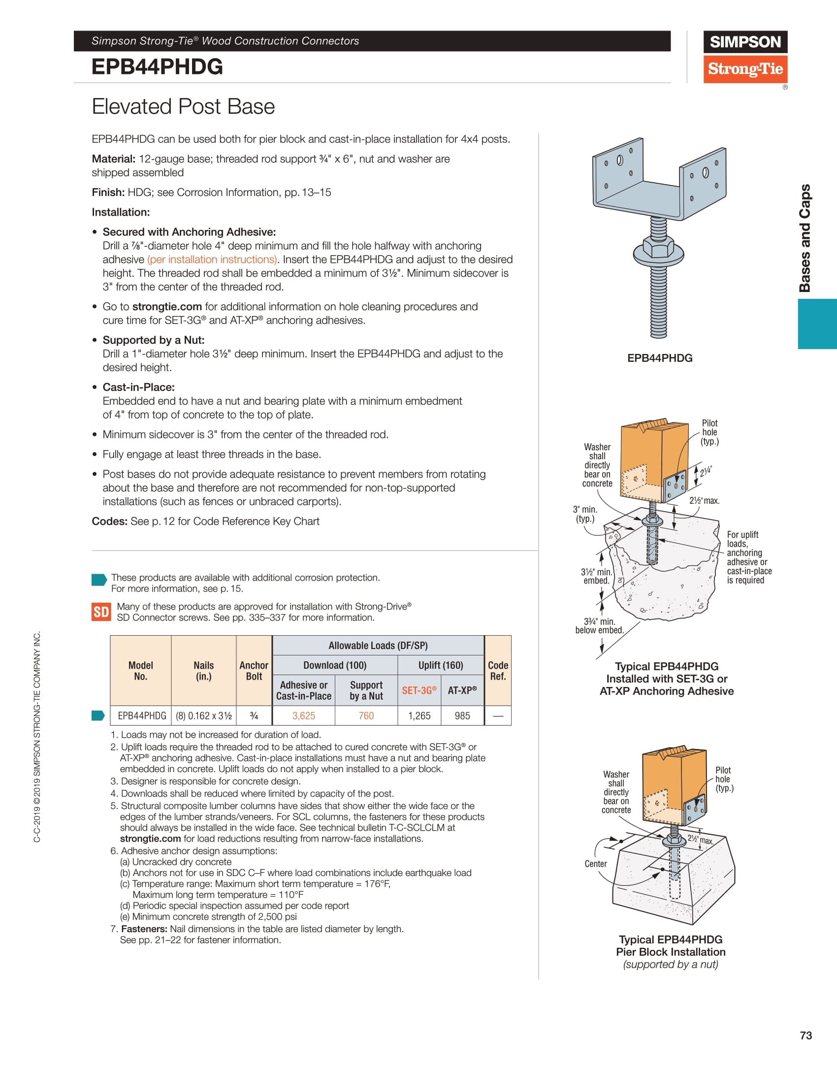 Simpson EPB66HDG 6x6 Elevated Post Base - Hot Dip Galvanized