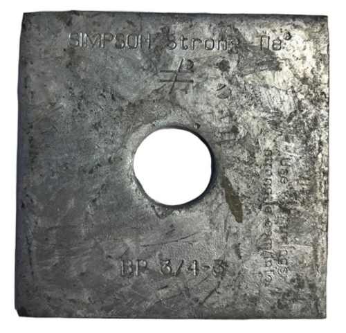 Simpson Strong-Tie BP 3/4-3HDG Bolt Dia. 3" x 3" Bearing Plate Galvanized