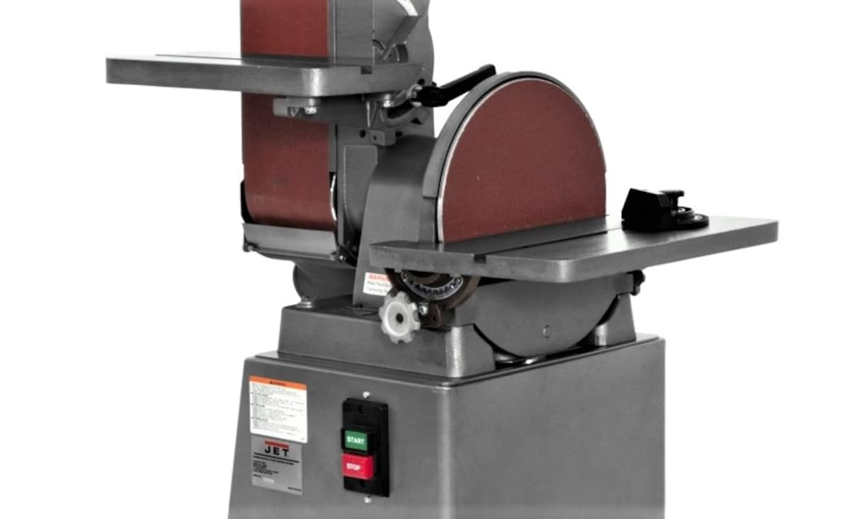 JET J-4202A, 6" x 48" Industrial Combination Belt and 12" Disc Finishing Machine 230V 3Ph