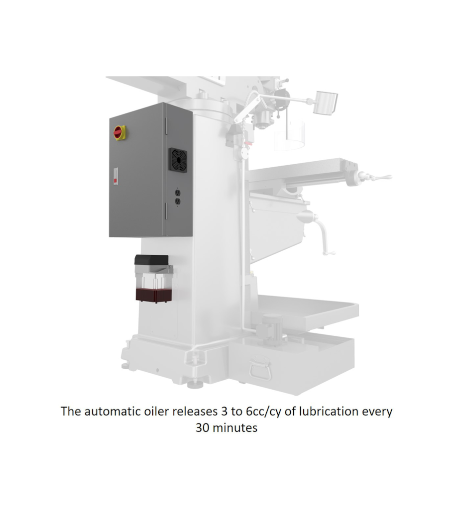 JET JTM-1050EVS2/230 Mill With Acu-Rite 203 DRO With X, Y and Z-Axis Powerfeeds and Air Powered Drawbar - 690650