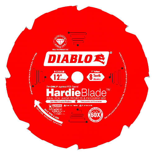 Diablo D1208DH HARDIEBLADE 12 in. x 8 Tooth Fiber Cement